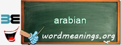 WordMeaning blackboard for arabian